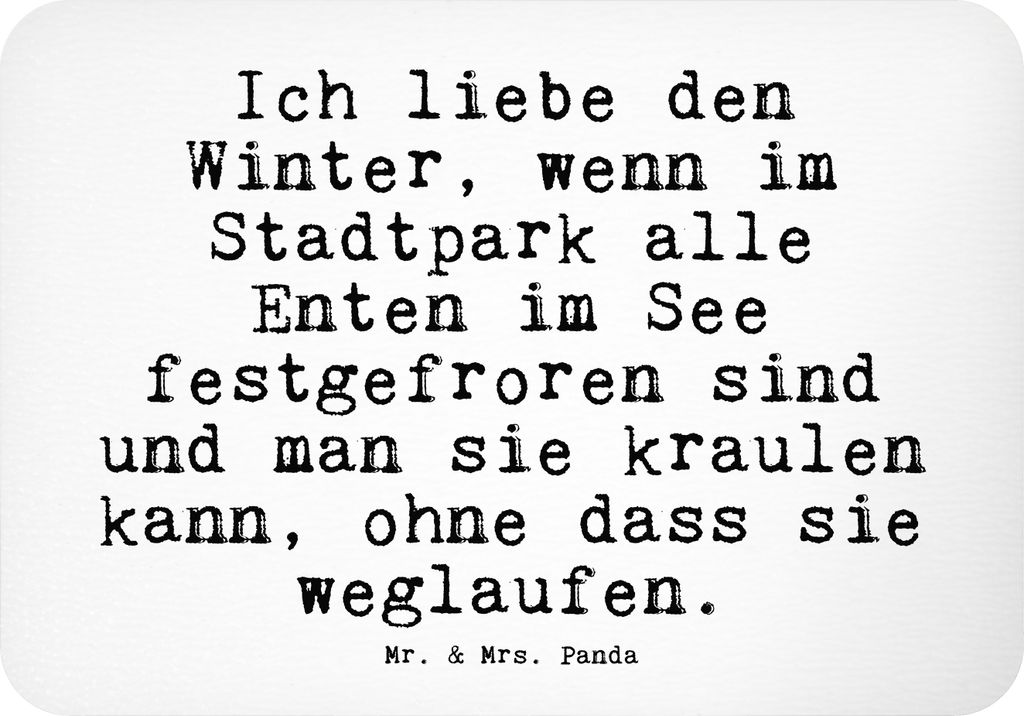 Mr. & Mrs. Panda magnet Ich liebe den Winter,... - Weiß - Geschenk, Weihnachten, haftmagnet, whiteboardmagnet, Kühlschrankmagnet, Winterwetter, z...