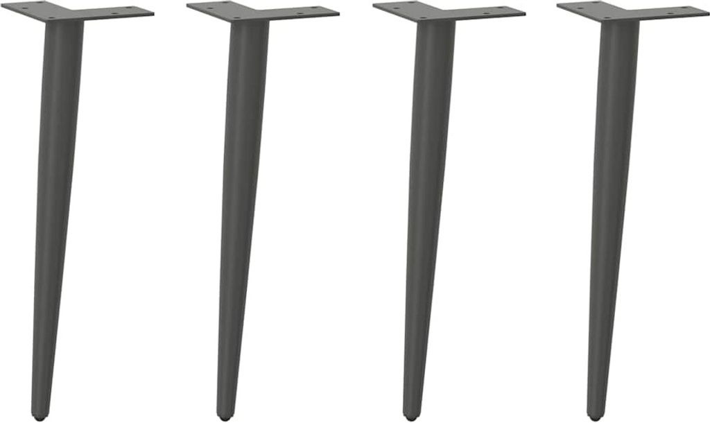 Couchtischbeine Konische Form 4 Stk. Anthrazit 42-43 cm Stahl
