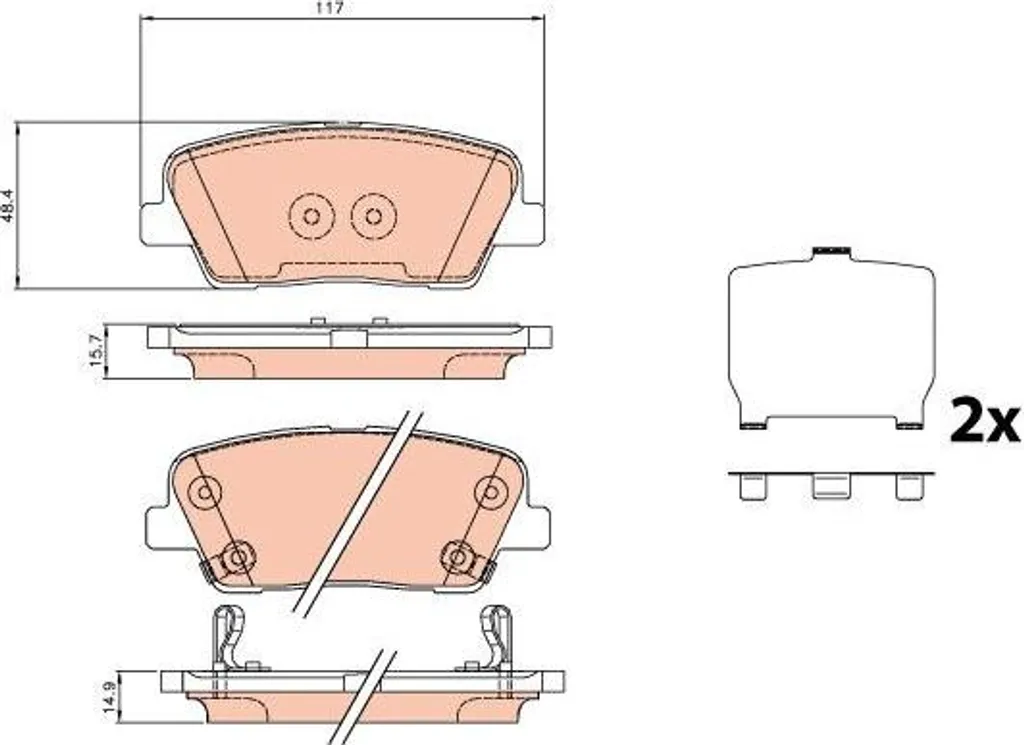 Plaquettes de frein TRW GDB3624 haute endurance pour Jeep Compass