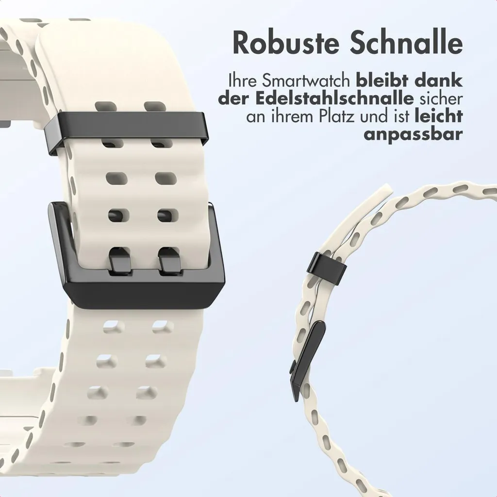 imoshion Ocean Banda in silicone per Samsung Galaxy Watch 8 (40/44 mm) / Classic (46 mm) - Starlight - 4