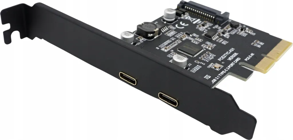 Scheda adattatore per computer PCI PCIe 2X su USB C 3.1 Gen2 10Gbps a 2 porte
