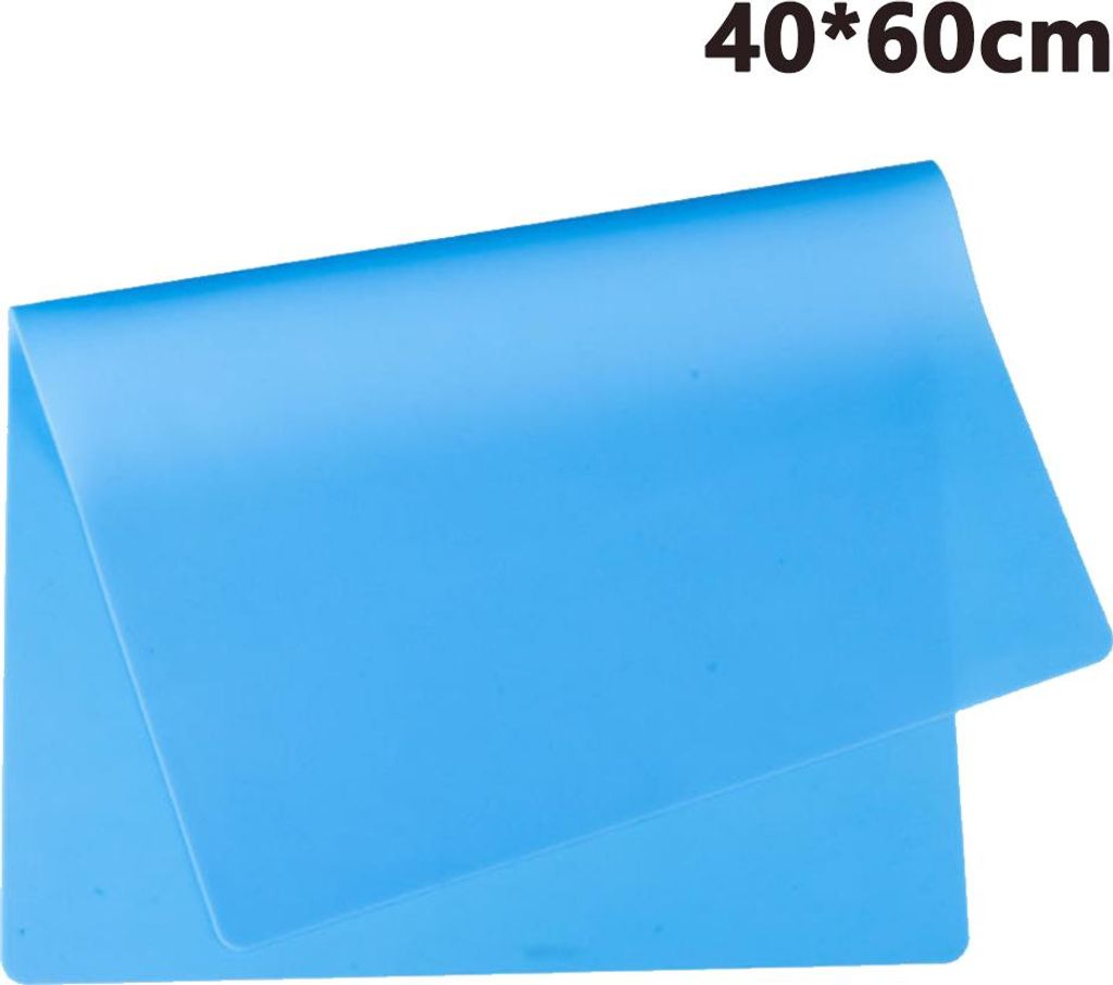 Antihafte Rutschfeste Backmatte Silikon Groß 60*40cm Ausrollmatte Teigmatte Silikonmatte Backfolie Arbeitsmatte für Fondant Gebäck Pizza Matte, ...