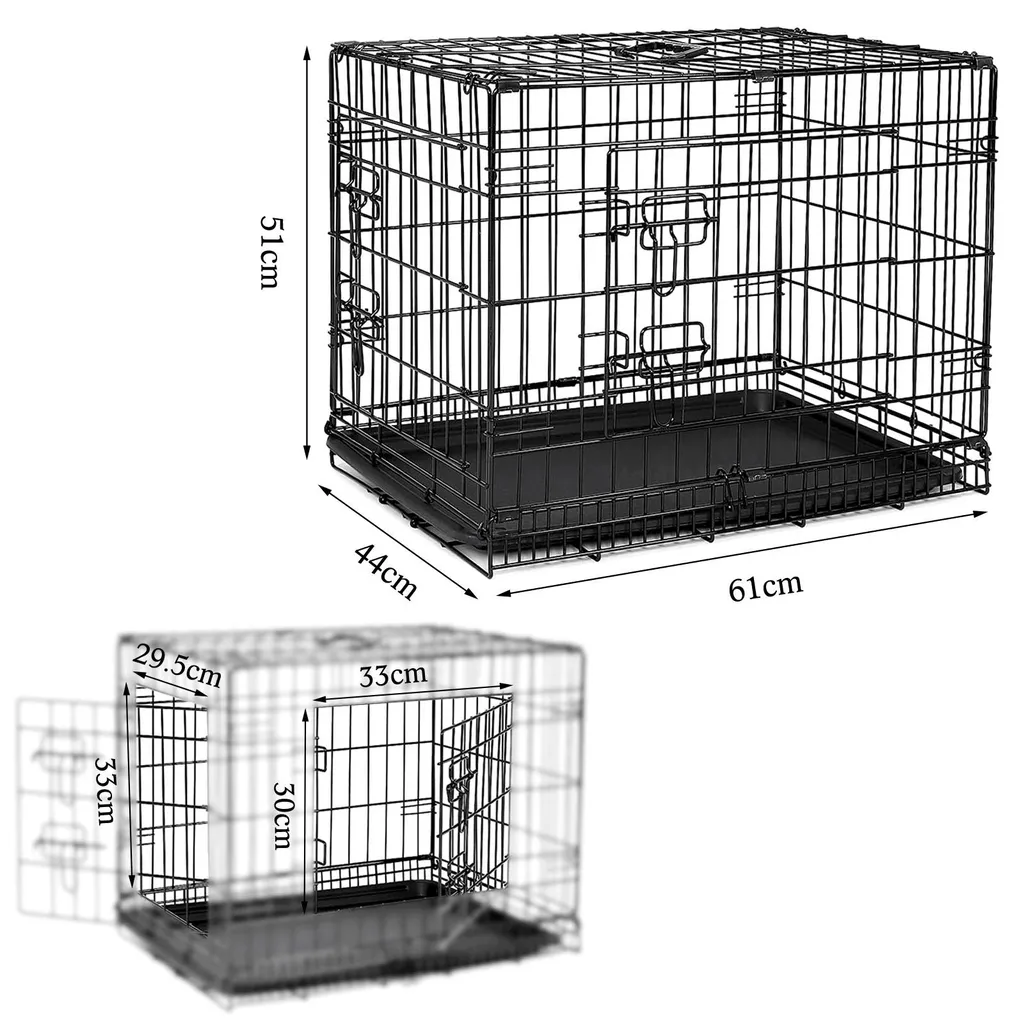 Trasportino lionto Metallo Pieghevole 61x44x51 cm - Ideale per Viaggi in Auto - 7