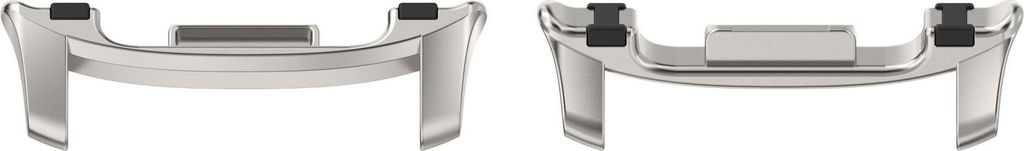 INF Galaxy Watch 8/8 Classic Edelstahl-Verbinder mit Gummieinsatz, 2 Stück Silber 22 mm