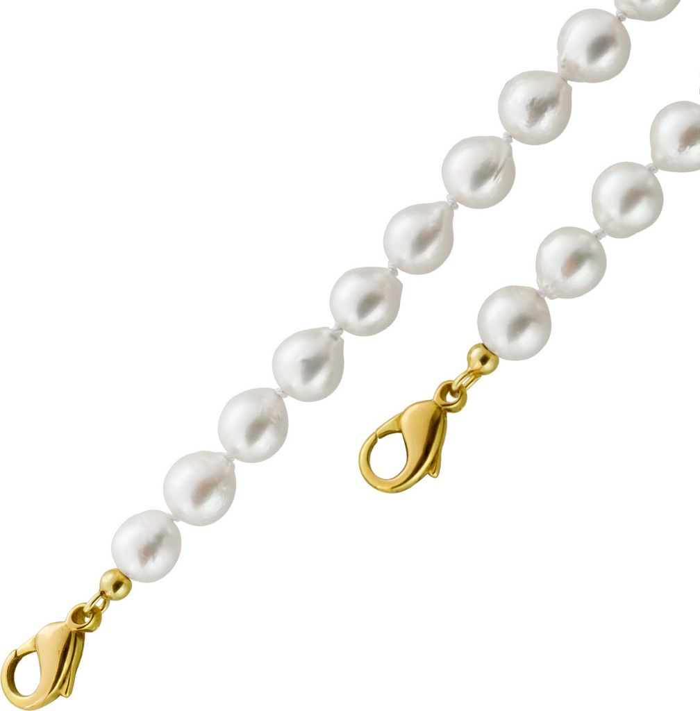 Perlenkette Armband Set Akoyaperlen Gold 750 18K 61