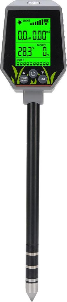 6 in 1 Soil PH Tester Air Humidity Temperature Illuminance Measurement LCD Backlit Display Digital Soil Meter for Food Safety Industrial Applications