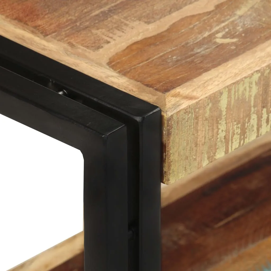 Banc TV Compact 90x30 cm en Vieux Bois - Idéal pour Petits Salons et Studios - 3
