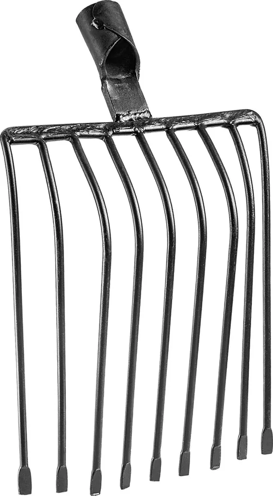 Fourche à bêcher 9 dents en acier pour pierres et sols difficiles - 6