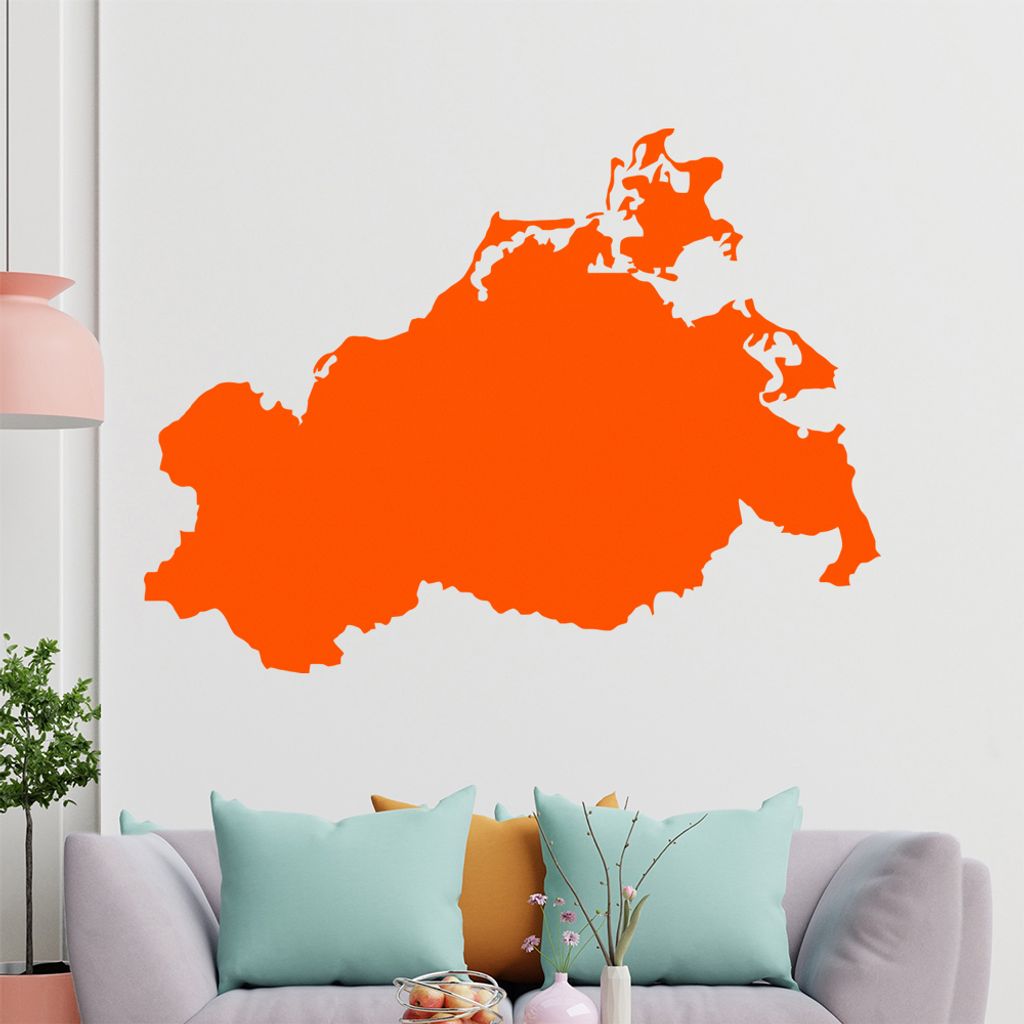 hauptsachebeklebt KIWISTAR Bundesland Mecklenburg-Vorpommern - Schwerin Rügen Wandtattoo in 6 Größen - Wandaufkleber Wall Sticker - Dekoration, ...