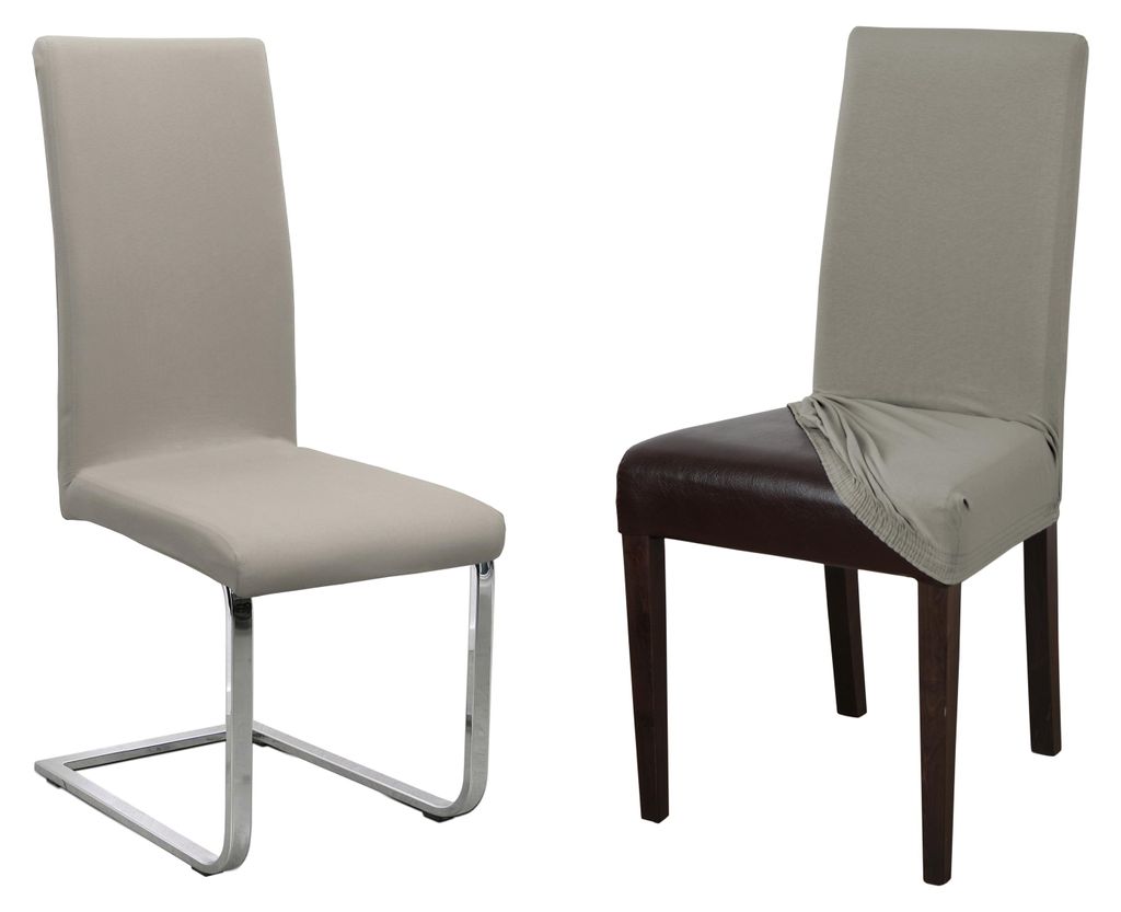 2er Set Jersey Stuhlhusse (Farbe wählbar), elastische Uni Produktbild 