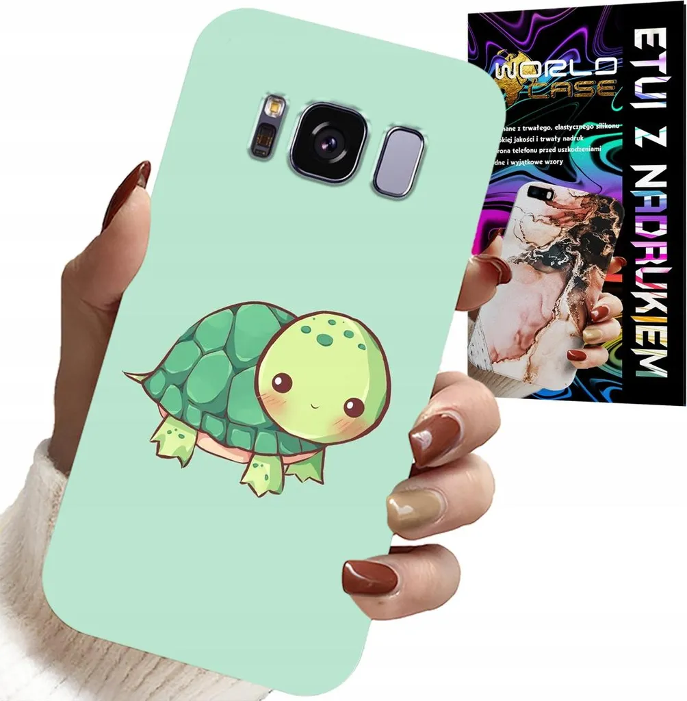 Custodia Per Samsung Galaxy S8 - Simpatici Motivi Di Tartarughe Per Bambini + Foglio Di Alluminio