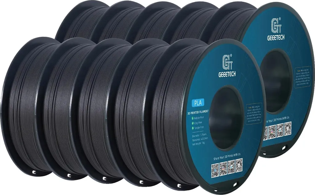 Filament PLA bois 1.75mm 1kg ébène pour imprimante 3D FDM haute qualité
