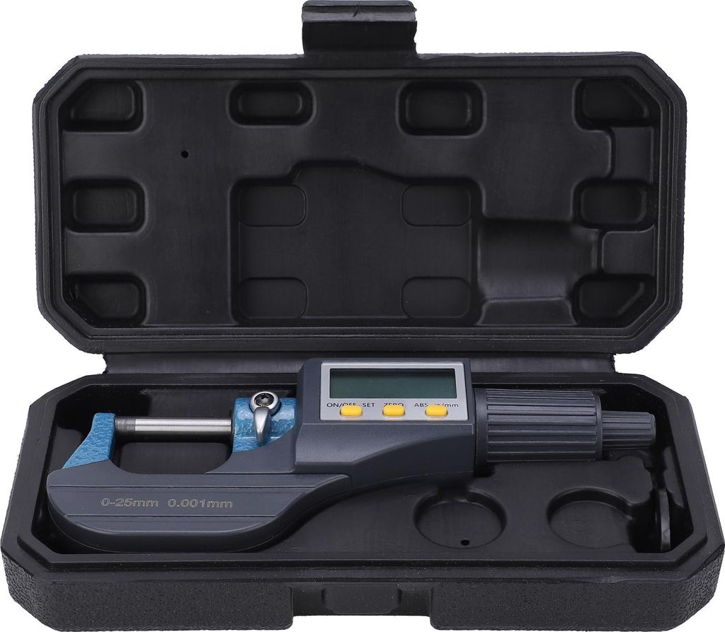 Digitales Mikrometer mit LCD-Anzeige und Feineinstellraste zur Wanddickenmessung