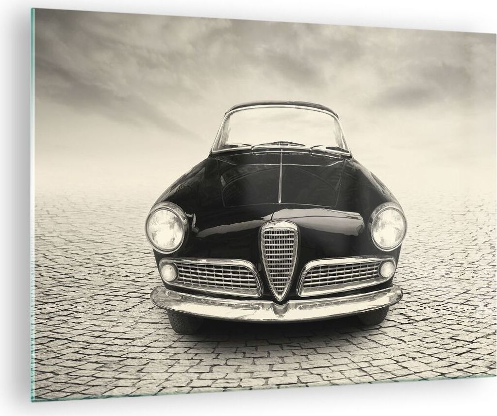 Bilder auf glas - Einteilig - Alpha Romeo Giuletta - 70x50cm - Glasbilder - Wandbilder - Bilder - zum Aufhängen bereit - Wanddekoration aus Glas -...