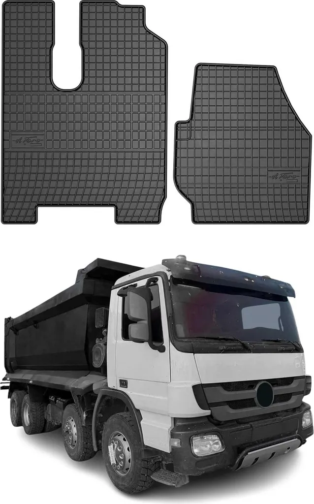 Mercedes Actros MP3 2008-12 S-Cabin Tappeti Gomma Nera Rinforzata