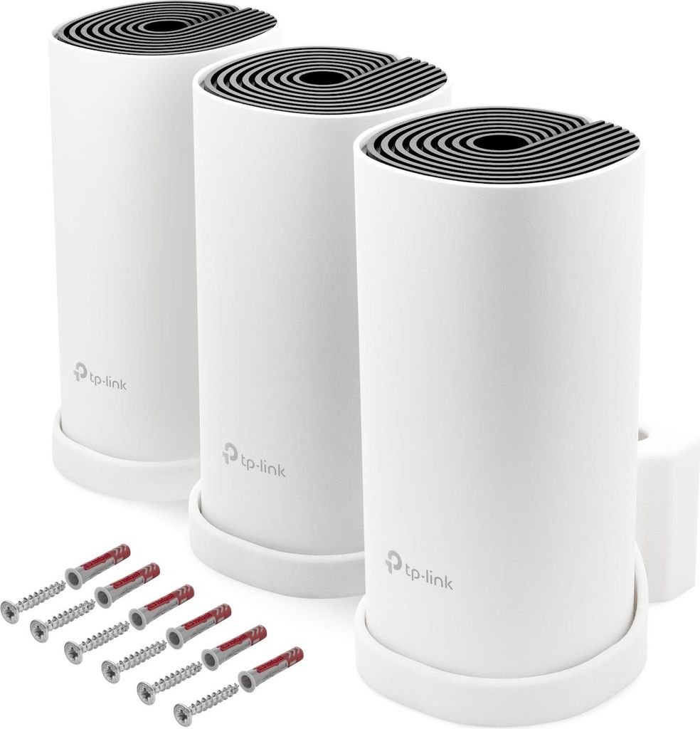 Wandhalterung passend für TP-Link Deco M4 Mesh WLAN Router 3 Stück mit Kabelmanagement