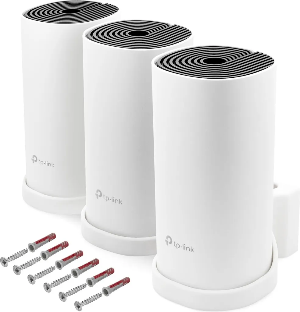 Support mural pour TP-Link Deco M4 Mesh - Pack de 3 avec gestion câbles