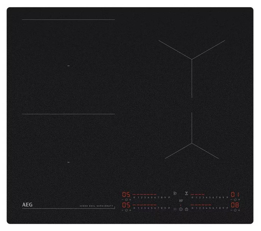 AEG TI64IB10IZ, Schwarz, Integriert, 60 cm, Zonen-Induktionskochfeld, Glas, 4 Zone(n)