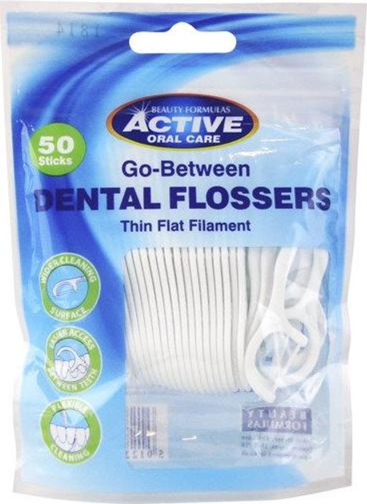 Beauty Formulas | Zahnseide - Gewachst - 50m - Erfrischend & Reißfest - Zur effektiven Reinigung der Zahnzwischenräume
