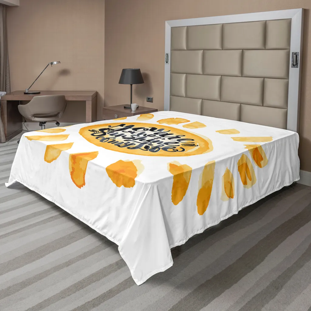ABAKUHAUS Lenzuolo Con Angoli 90x200 Cm – Circus Show Mago, Morbido Microfibra, Tasca Elastica (Arancione/Nero)