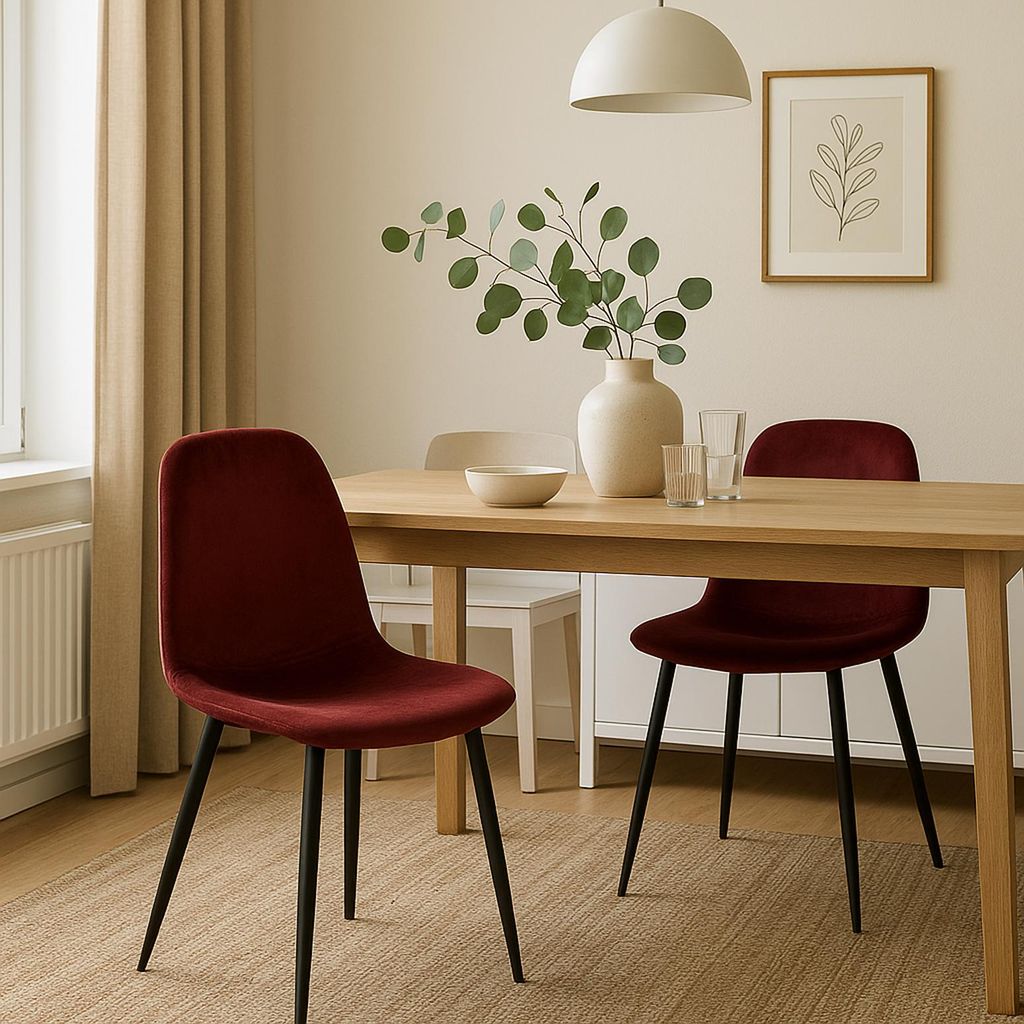 Stuhl Savannah Velvet Rot
