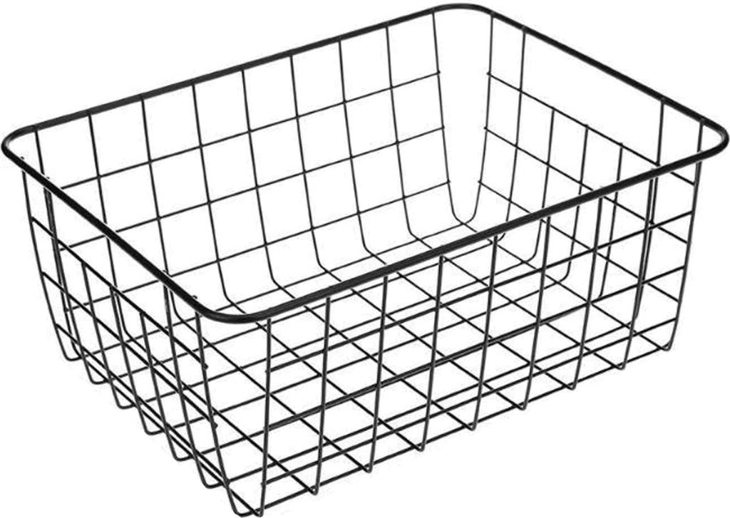 QUVIO Aufbewahrungskorb - Körbe - Körbe - Aufbewahrungsboxen - Aufbewahrungskisten - Drahtkorb - Schrankorganisator - Stahl - 22 x 28 x 12 cm (lx...