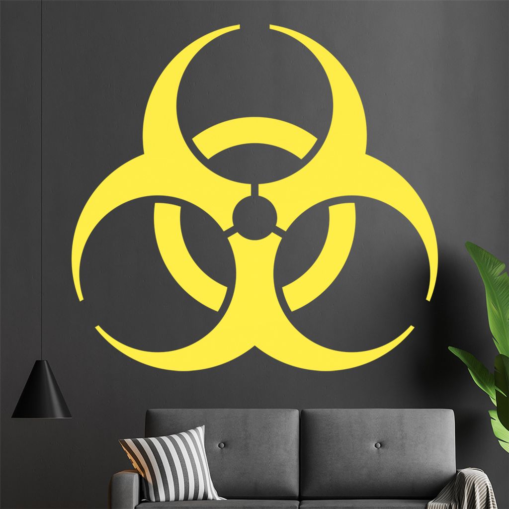 Biohazard Wandtattoo in 6 Größen - Wandaufkleber Wall Sticker - Dekoration, Küche, Wohnzimmer, Schlafzimmer, Badezimmer