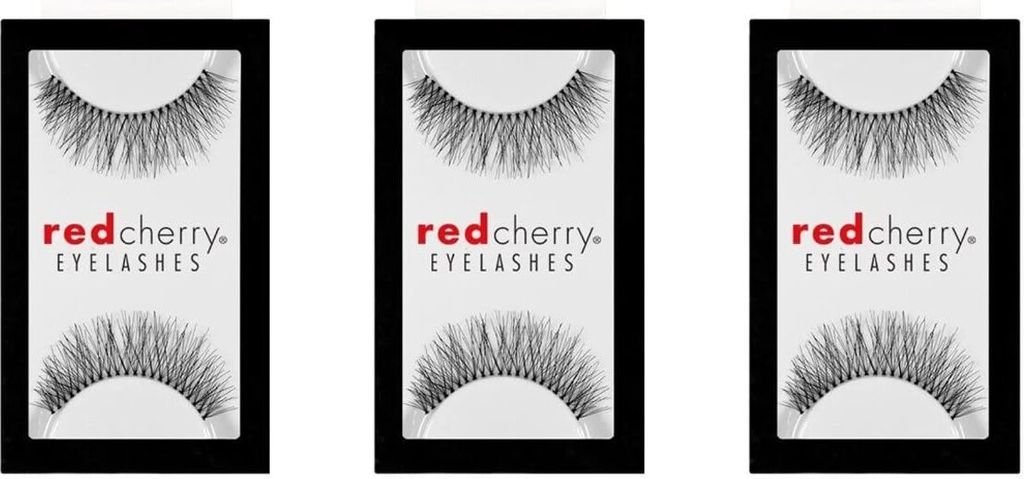 Red Cherry 747 M Eyelashes Wimpern(Pack of 3 Pairs)