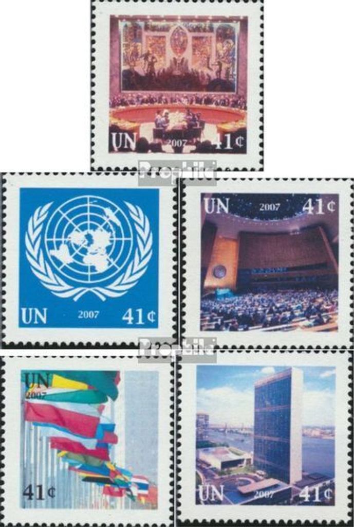 Briefmarken UNO - New York 2007 Mi 1057-1061 (kompl.Ausg.) postfrisch Grußmarken