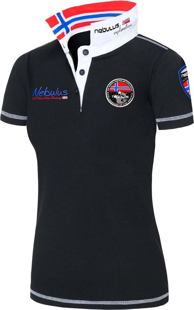 Nebulus Poloshirt BENTER Damen, Shirt, Polo, Sweatshirt, Q808 - Damen, schwarz, L/40