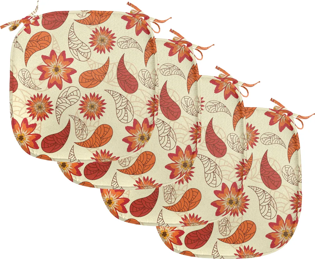 Cuscini Sedie 40x40 Impermeabili ABAKUHAUS - Set 4 Pezzi Papaveri