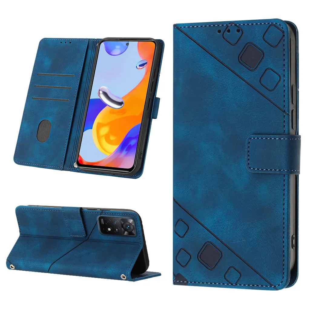 BAIDIYU Cover per Xiaomi Redmi Note 11 4G Custodia, Slot Cart,Custodia a portafoglio in pelle PU di lusso Custodia Flip Folio, Cover per Xiaomi Redmi Note 11 4G.(Blu