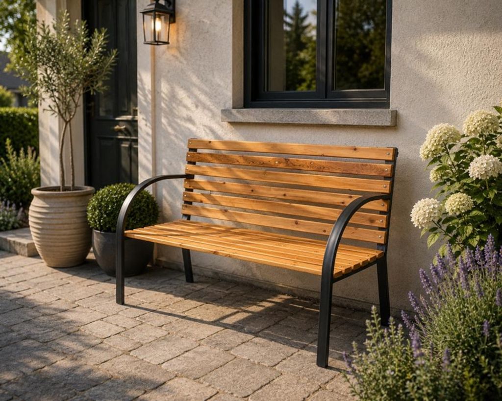 2-Sitzer Gartenbank TOSKANA Holzbank Terrasse Garten Holz Produktbild 