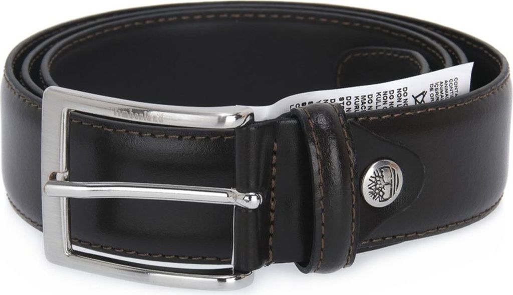 TIMBERLAND - Men's leather belt with logo - Size M