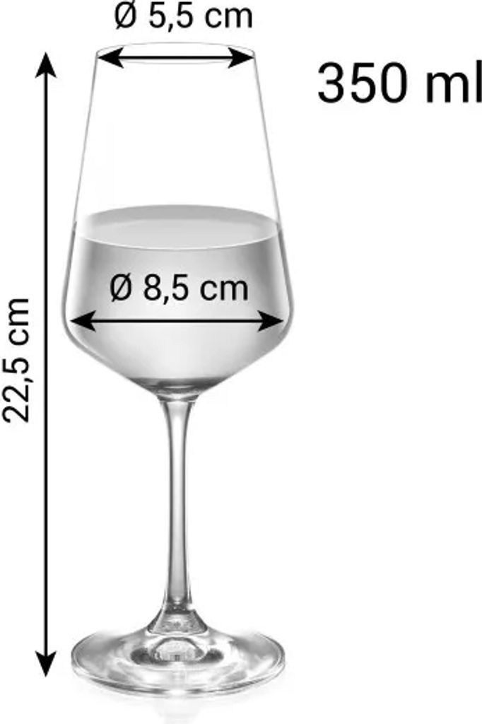 Wie Viel Ml Passen In Ein Weinglas 6 WEINGLÄSER 350 ml SET Gläser Weißweingläser | Kaufland.de
