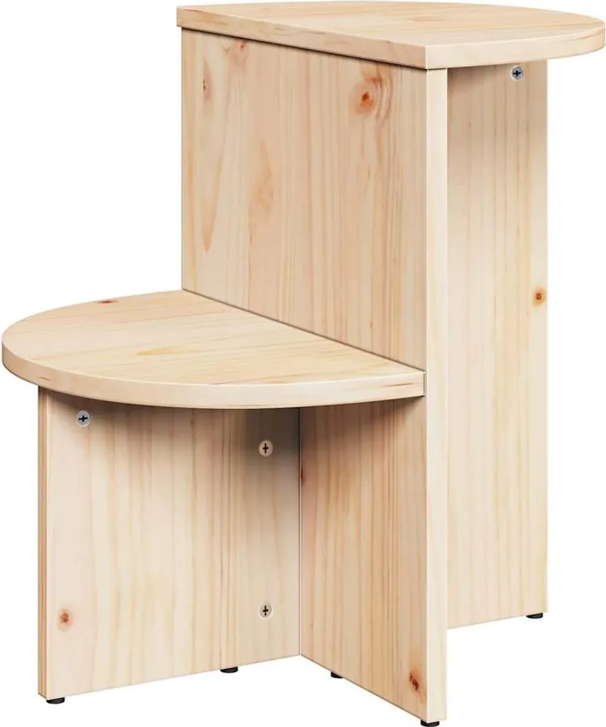 Tavolino Ecologico in Pino Massello Naturale 50x40x50 cm - Scelta Green