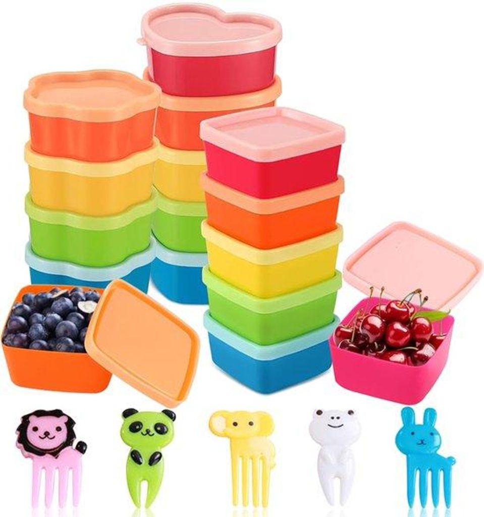 Plastik Mini-Aufbewahrungskästchen mit Verschlüssen, 15 Stück, Gefrierschrankkästchen, Mini-Aufbewahrungskästchen mit Verschlüssen für Frisc...