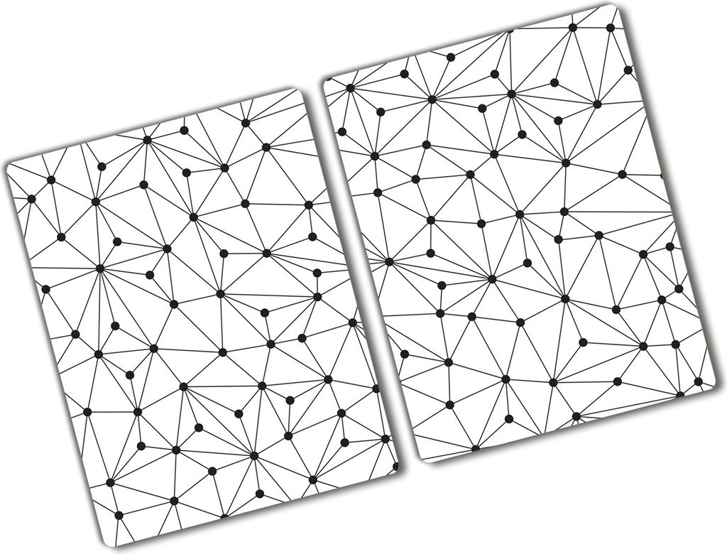 Tulup Glas Herdabdeckplatte - 2x40x52 cm - Glaskeramikkochfeld-Abdeckung Spritzschutz Glasabdeckplatte Kochplattenabdeckung und Schneidebrett - Zwe...