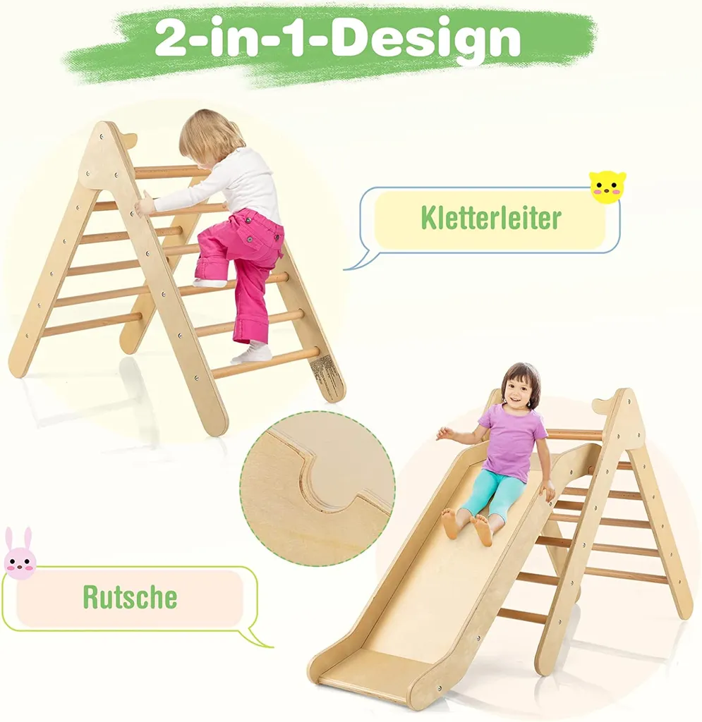COSTWAY Kletterdreieck mit Rutsche, | Kaufland.de