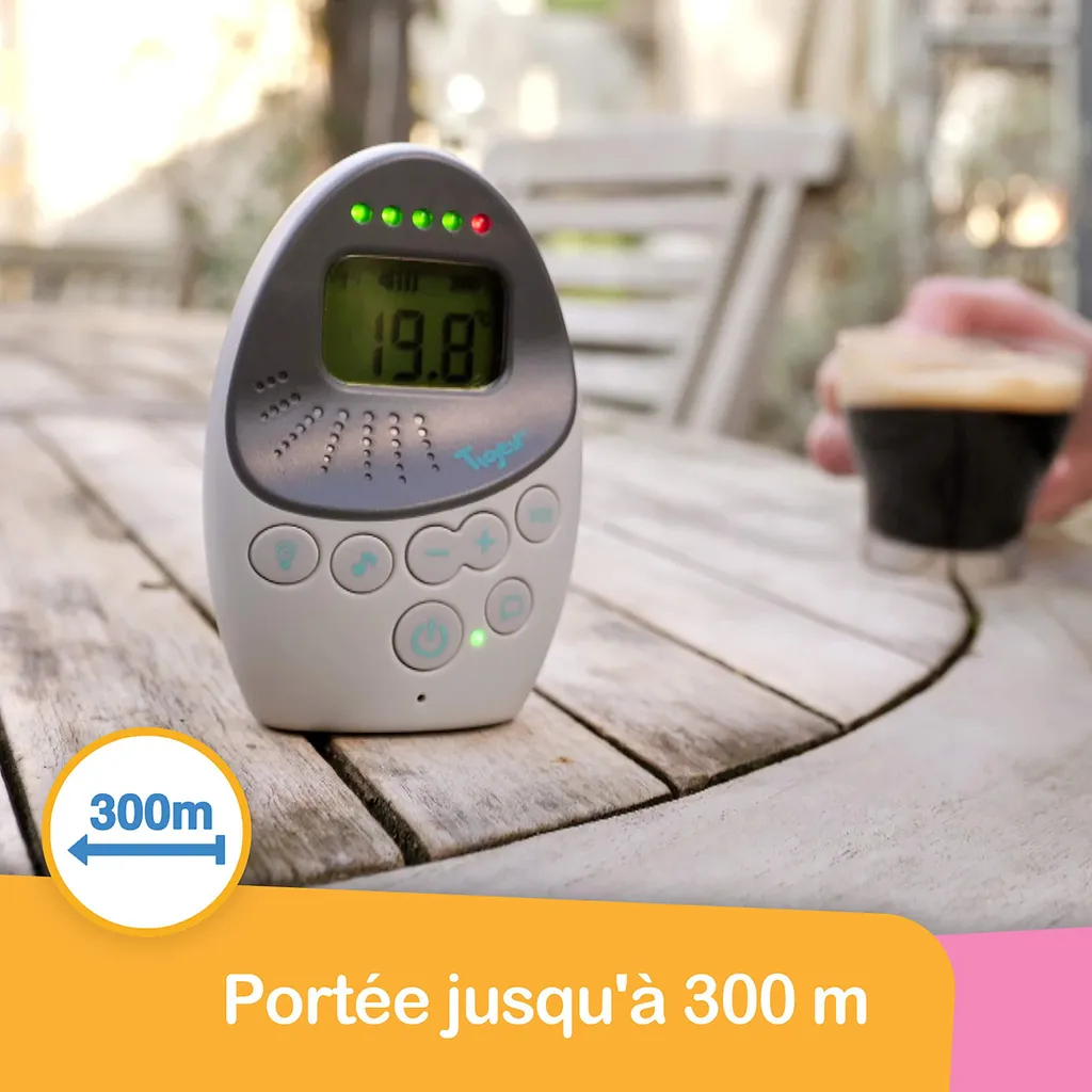 Écoute-bébé Tigex Easy Protect Plus - Babyphone Sans Fil avec Mode VOX - 6