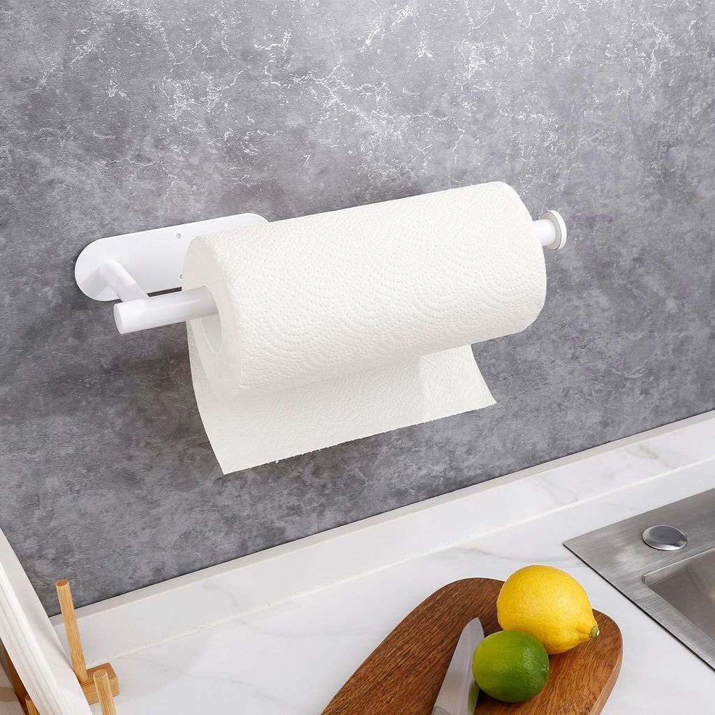 Bohrfreier Küchenrollenhalter, wandmontierter Küchenrollenhalter, Wandhalter aus Edelstahl für Küchenpapier, Küchenrollenhalter, Aufbewahrungs...