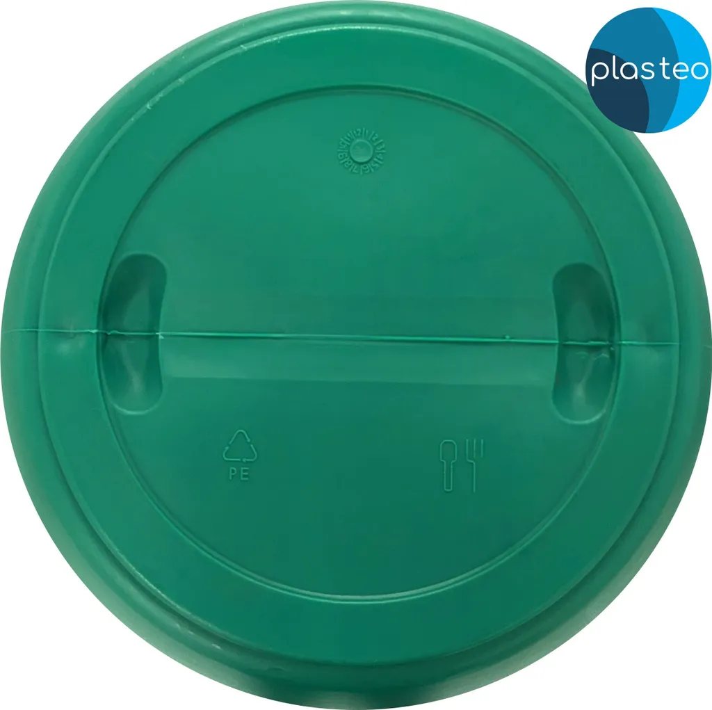 Plasteo® Tonneau à col large 220L avec couvercle coiffant robuste - 5