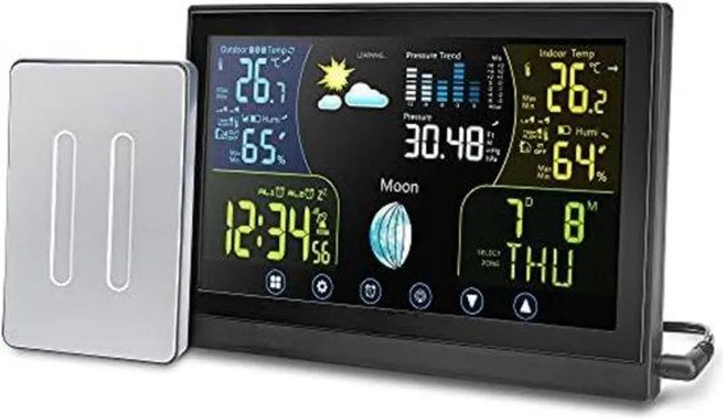 Station météo sans fil avec capteur extérieur et prévisions locales 24h