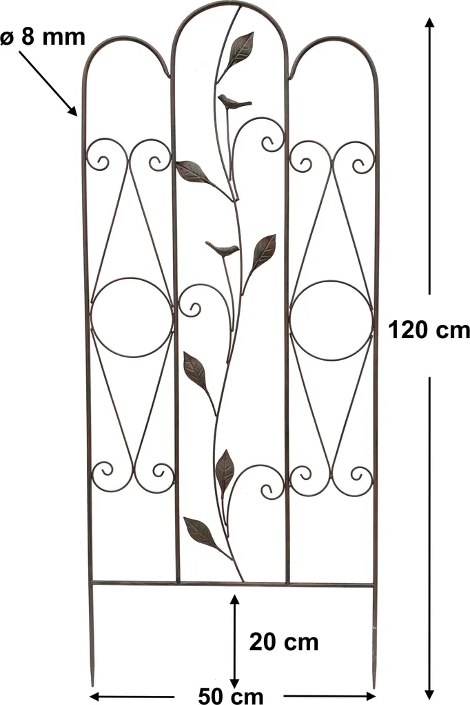 Treillis de Support 120 cm : Empêchez vos Plantes de Tomber au Sol - 2