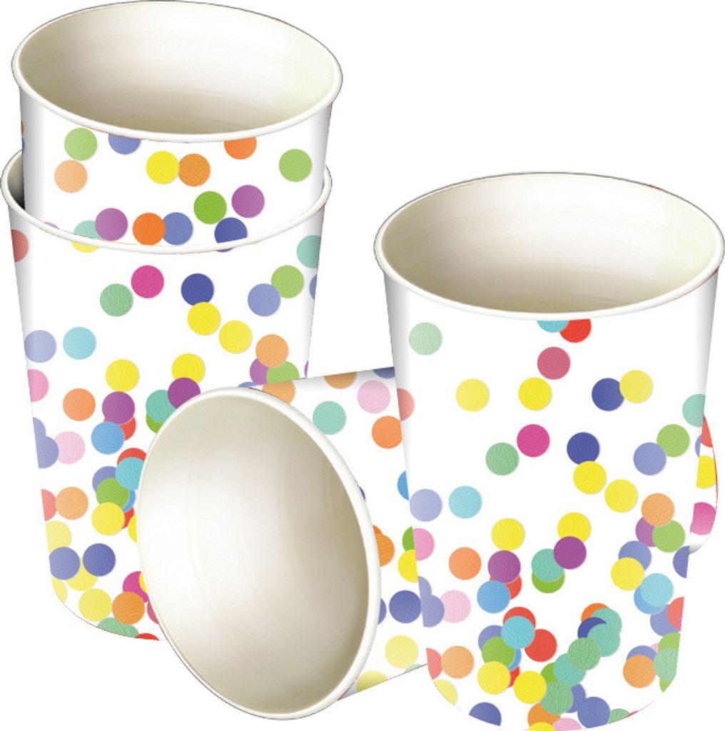Haza Witbaard Cups Confetti, 8st.