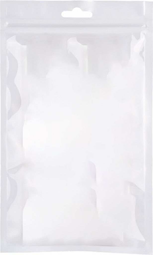 INF 100 Stück 8 x 14 cm, transparente, selbstklebende Beutel mit rundem Loch, 20 Mikron dick.