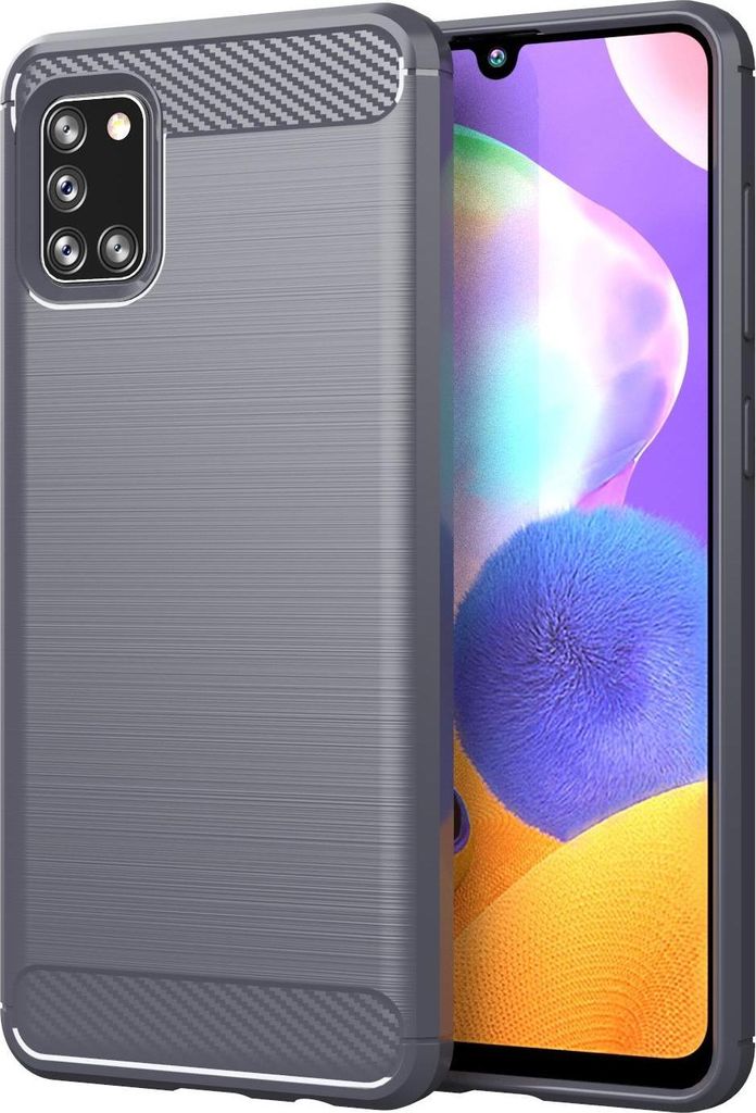 Cadorabo Hülle für Samsung Galaxy A31 in Grau Schutzhülle TPU Case Cover Etui Handyhülle