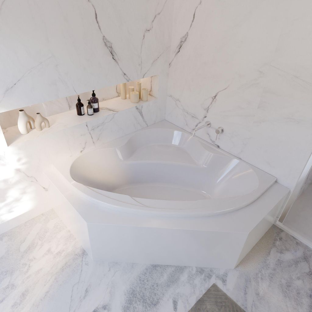 Schulte Eckbadewanne Modell Coralia, Weiß Sanitäracryl, Produktbild 