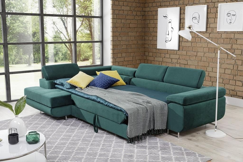 Wohnlandschaft L Form Ecksofa Textil Design Polster Garnitur Sofa Ecke Eckcouch