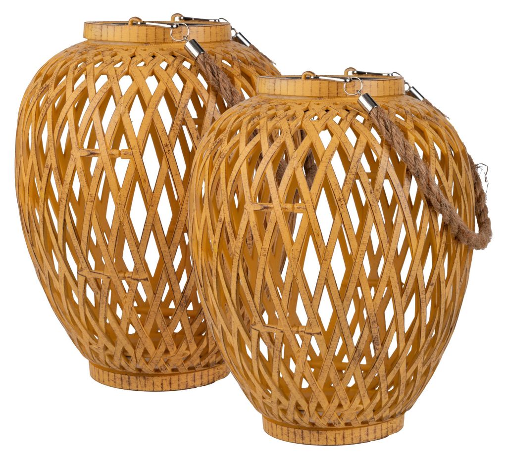 2er-Set Korb-/Solardekoleuchte "CESTO" H: 24cm, Lampe für Produktbild 